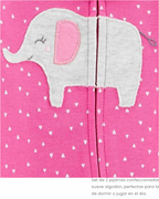 2 Pijamas en Algodón Diseño Elefante y Ballenas